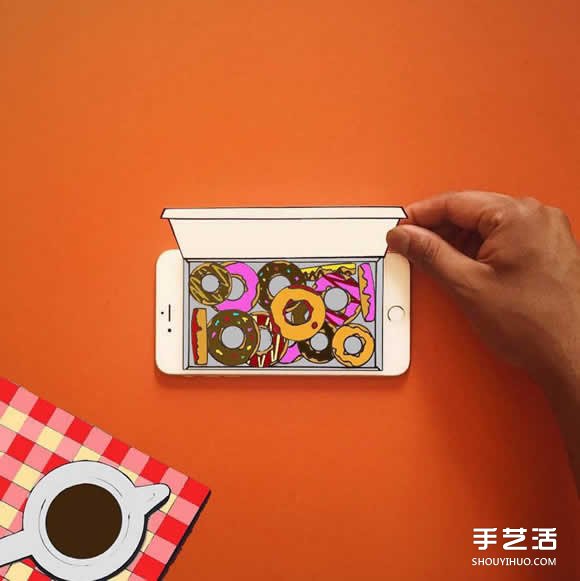 iPhone手机入画 DIY创意无限的有趣插画作品(图6)
