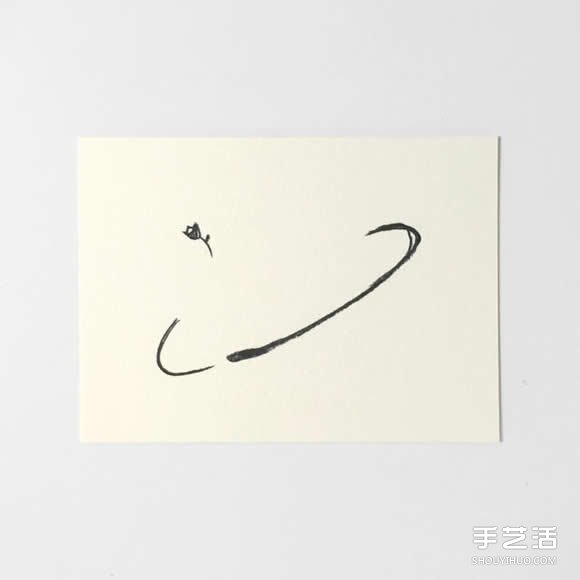 简单的明信片上手绘插图 用咖啡渍来完美收尾(图6)