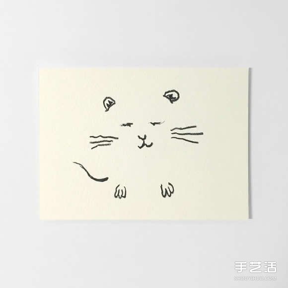 简单的明信片上手绘插图 用咖啡渍来完美收尾(图7)