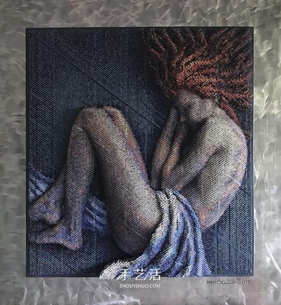 旋紧或松开，上万个螺丝钉制作的3D立体画像(图10)