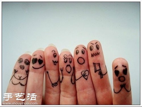 手指+简笔画 DIY另类恶搞“爱相随” - 双维造物网