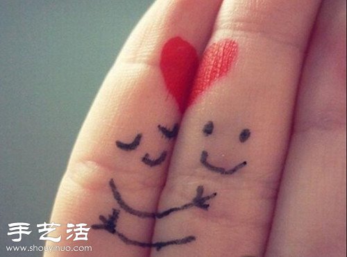 手指+简笔画 DIY另类恶搞“爱相随”(图5)