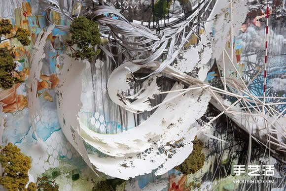似画不是画：混合材质DIY奇幻华丽的立体山水画 - 双维造物网
