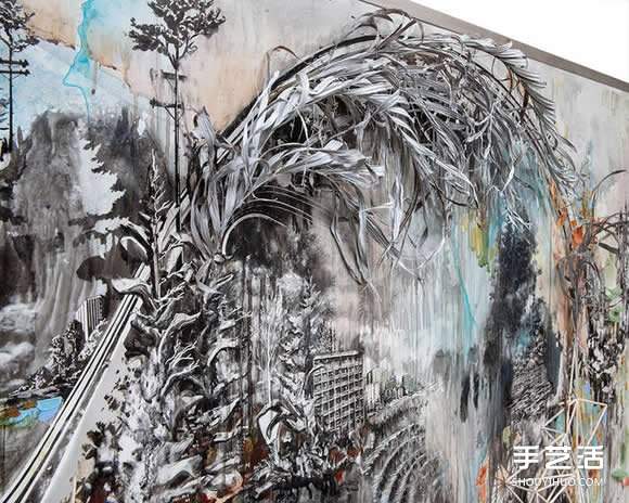 似画不是画：混合材质DIY奇幻华丽的立体山水画(图3)