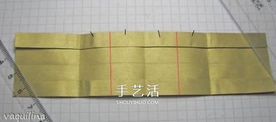 冬天的美丽折纸手工 立体雪花花球的折法图解(图8)