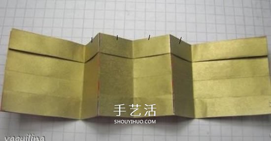 冬天的美丽折纸手工 立体雪花花球的折法图解(图9)