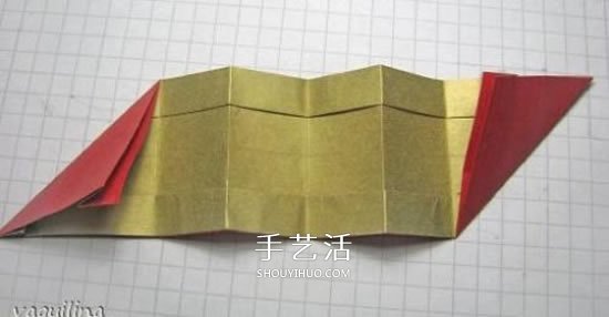 冬天的美丽折纸手工 立体雪花花球的折法图解(图12)