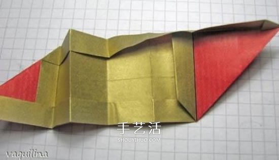 冬天的美丽折纸手工 立体雪花花球的折法图解(图15)