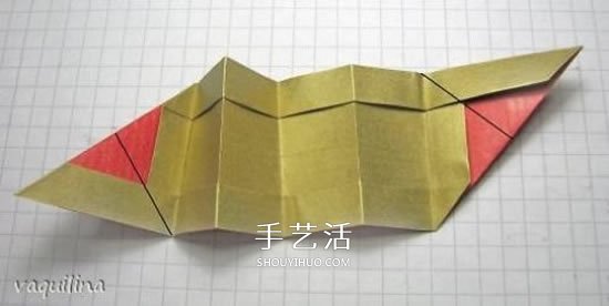 冬天的美丽折纸手工 立体雪花花球的折法图解(图16)