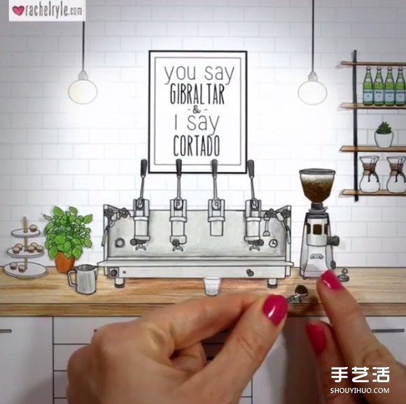 自制插画和拼贴 手绘风动画教你泡出完美拿铁(图10)