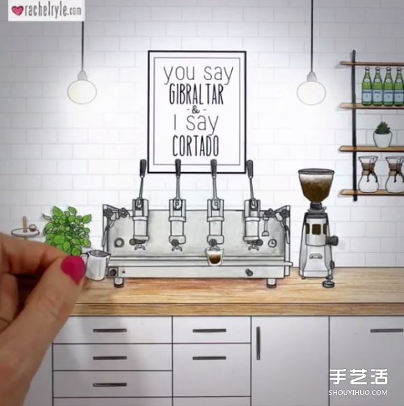 自制插画和拼贴 手绘风动画教你泡出完美拿铁(图11)