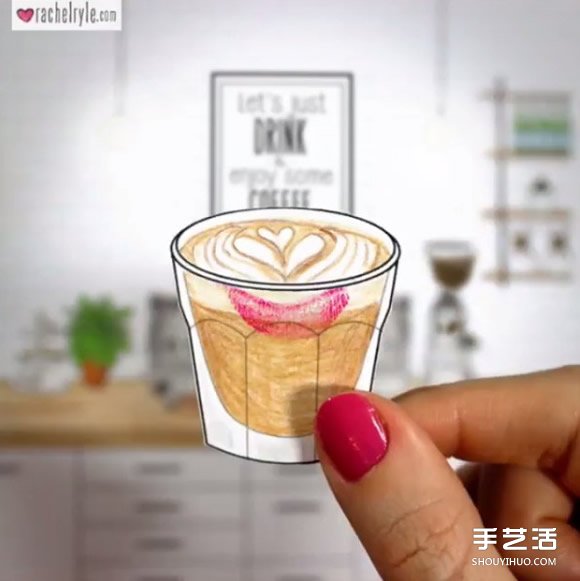 自制插画和拼贴 手绘风动画教你泡出完美拿铁(图13)