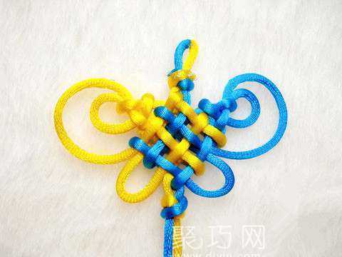 盘长结结合酢浆草结 正盘长蝴蝶结挂饰编法图解 - 双维造物网