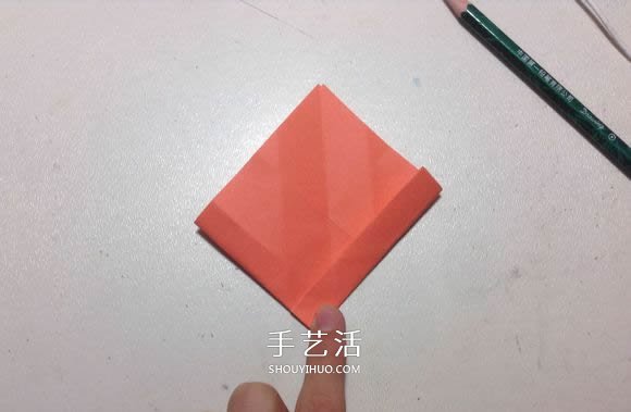 怎么折纸月季花的方法 手工月季花的折法图解(图20)