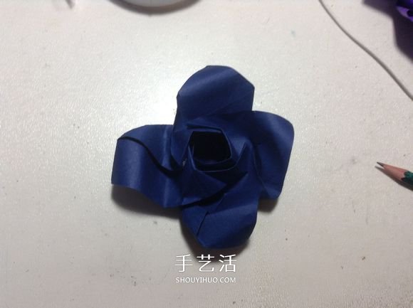 怎么折纸月季花的方法 手工月季花的折法图解(图42)