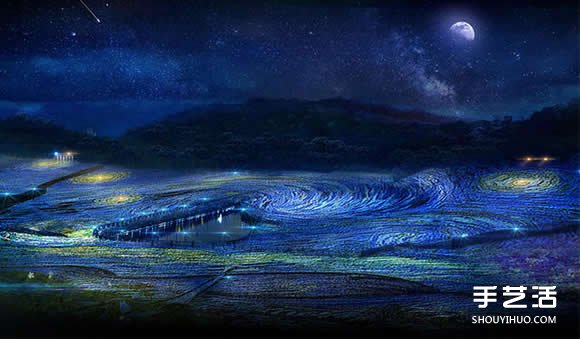 400万个饮料瓶变废为宝 打造梵高《星夜》(图8)