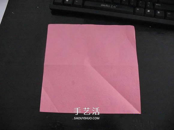 赠送初恋的小礼物！折纸蔷薇戒指的折法图解(图11)