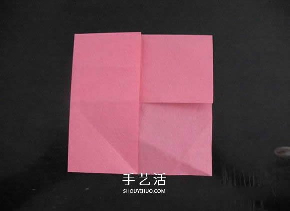 赠送初恋的小礼物！折纸蔷薇戒指的折法图解(图18)