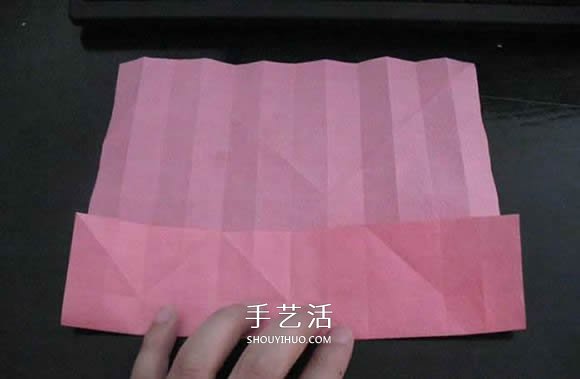 赠送初恋的小礼物！折纸蔷薇戒指的折法图解(图44)