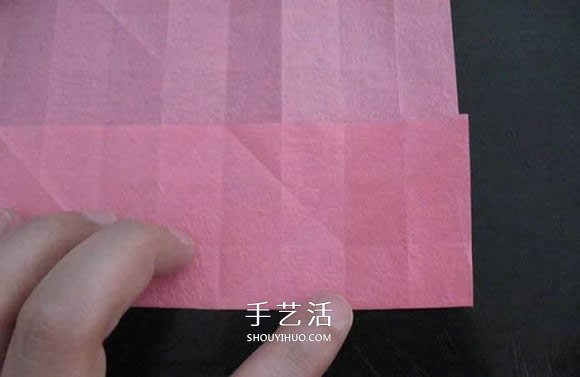 赠送初恋的小礼物！折纸蔷薇戒指的折法图解(图46)