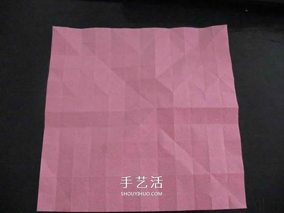 赠送初恋的小礼物！折纸蔷薇戒指的折法图解(图54)