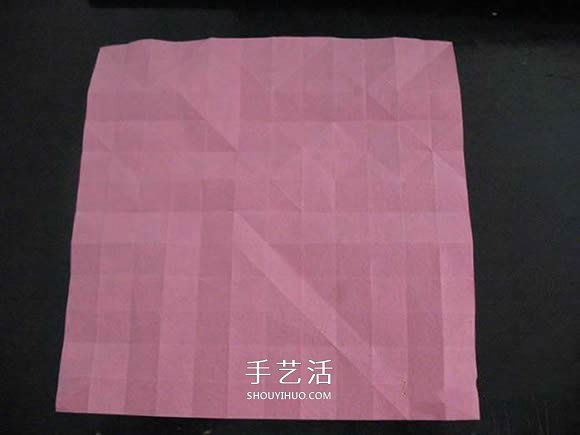 赠送初恋的小礼物！折纸蔷薇戒指的折法图解(图55)