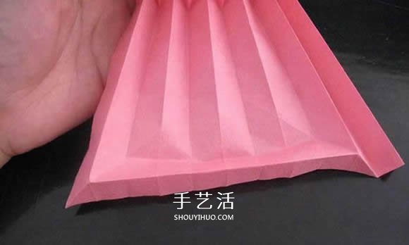赠送初恋的小礼物！折纸蔷薇戒指的折法图解(图61)