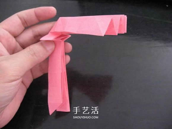 赠送初恋的小礼物！折纸蔷薇戒指的折法图解(图68)