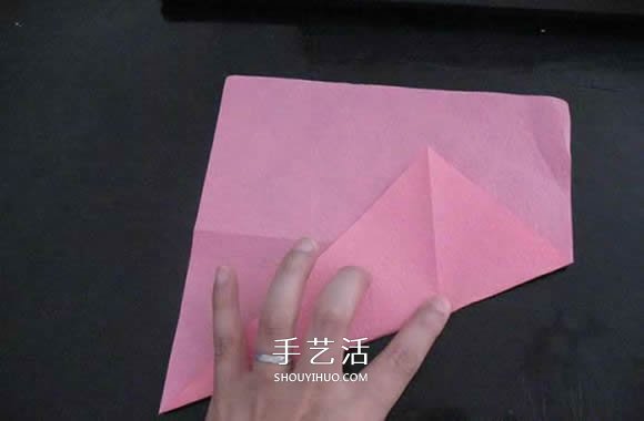 赠送初恋的小礼物！折纸蔷薇戒指的折法图解(图12)