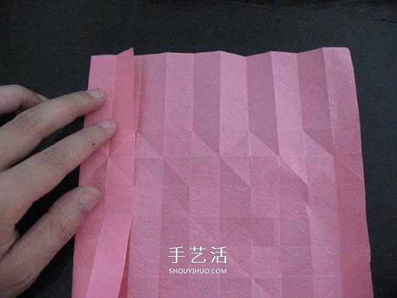 赠送初恋的小礼物！折纸蔷薇戒指的折法图解(图34)