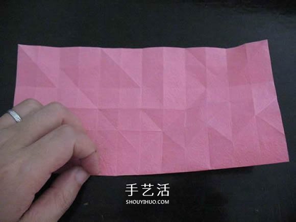 赠送初恋的小礼物！折纸蔷薇戒指的折法图解(图51)