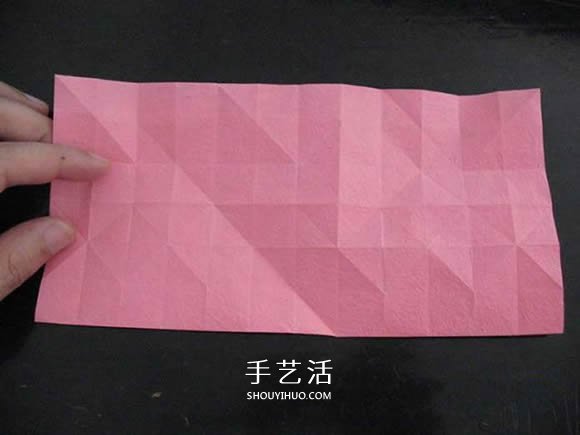 赠送初恋的小礼物！折纸蔷薇戒指的折法图解(图53)
