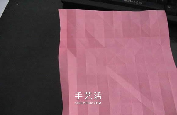 赠送初恋的小礼物！折纸蔷薇戒指的折法图解(图56)
