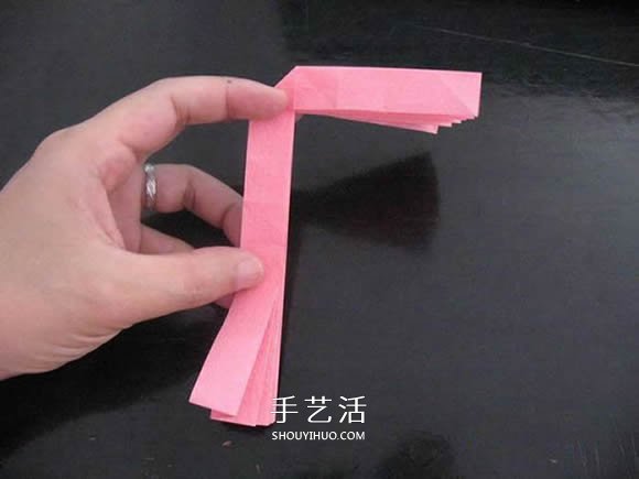 赠送初恋的小礼物！折纸蔷薇戒指的折法图解(图58)