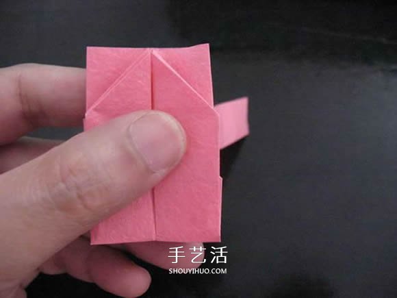 赠送初恋的小礼物！折纸蔷薇戒指的折法图解(图79)