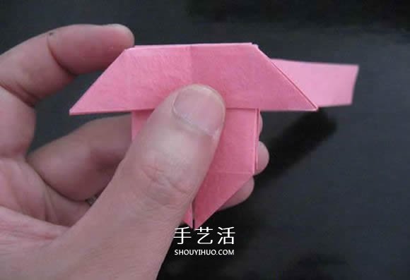 赠送初恋的小礼物！折纸蔷薇戒指的折法图解(图83)
