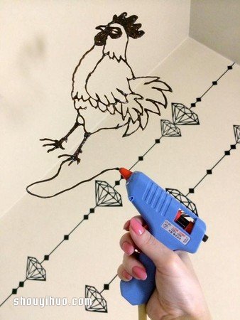 热熔胶枪创意DIY立体画 人人都是神笔马良 - 双维造物网