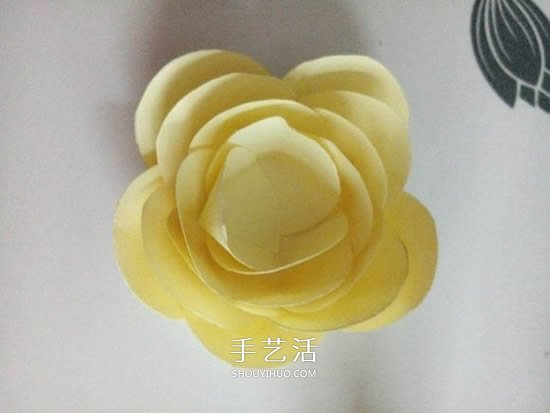 简单纸花怎么做图解 组合式花朵的制作方法(图13)
