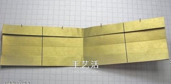 冬天的美丽折纸手工 立体雪花花球的折法图解(图7)