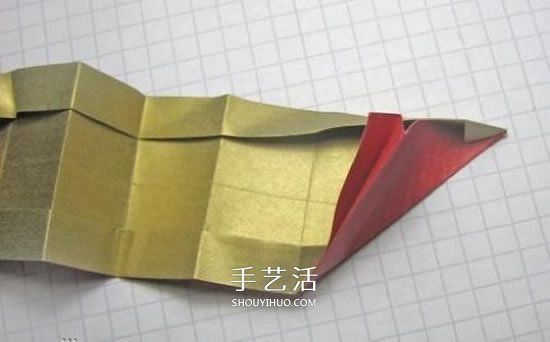 冬天的美丽折纸手工 立体雪花花球的折法图解(图13)
