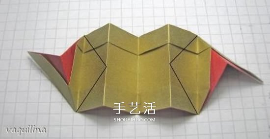 冬天的美丽折纸手工 立体雪花花球的折法图解(图17)