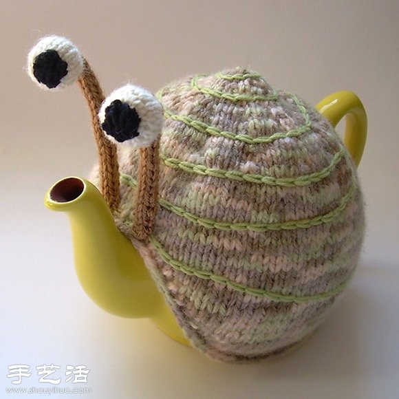 添件毛衣 旧茶壶变身时尚有趣蜗牛壶(图1)