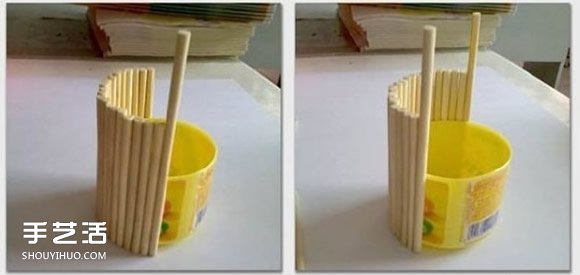 口香糖瓶子废物利用DIY手工制作水桶模型(图3)