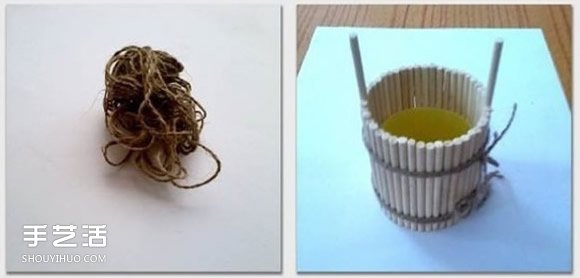 口香糖瓶子废物利用DIY手工制作水桶模型(图4)
