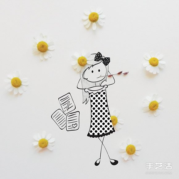 创意画作品欣赏：讲述可爱女生的日常生活 - 双维造物网