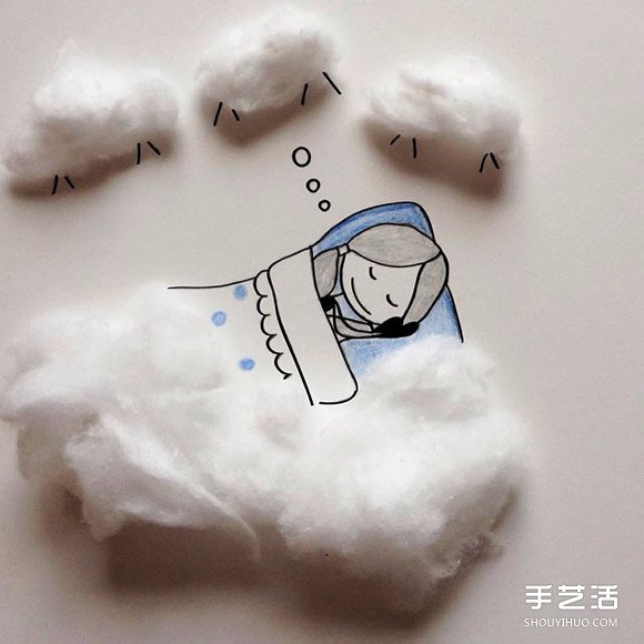 创意画作品欣赏：讲述可爱女生的日常生活(图9)