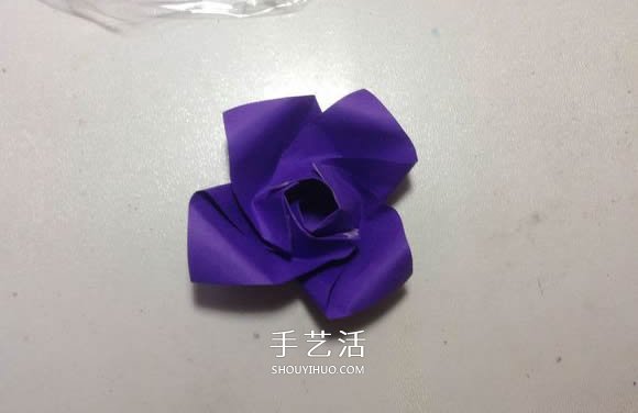 怎么折纸月季花的方法 手工月季花的折法图解 - 双维造物网
