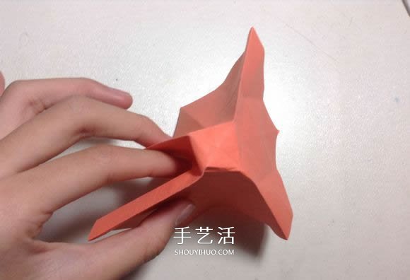 怎么折纸月季花的方法 手工月季花的折法图解(图26)