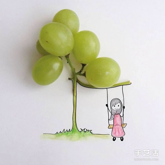 创意画作品欣赏：讲述可爱女生的日常生活(图2)