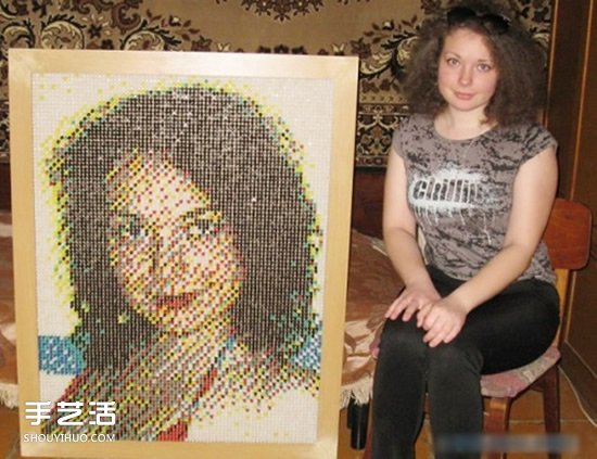 图钉画制作教程：他用一个月钉出女友肖像画 - 双维造物网